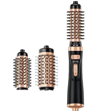 VEVOR Rotating Hair Dryer Brush Hot Air Styling Brush with 1.5" and 2" Head