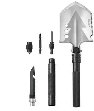 Survival Shovel 8 in 1 Camping Shovel Folding Multitool Portable Compact