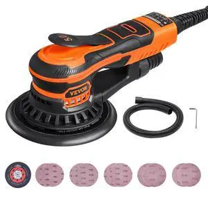 Random Orbital Sander 6'' Palm Sander 10000 PRM 10 PCS Sandpapers 6 Speeds