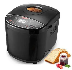 2LB 19-in-1 Bread Maker Automatic Compact Dough Machine Nonstick 3 Crust Colors
