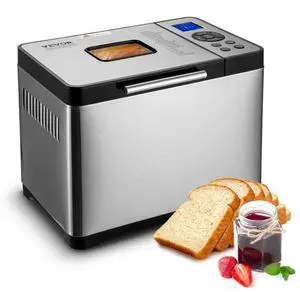 2LB 19-in-1 Bread Maker Automatic Compact Dough Machine Nonstick 3 Crust Colors