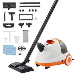 2000W  Steam Cleaner Multipurpose Steamer with 27 AccessoriesHousehold Steamer with 51 oz Large Water Tank  for Cleaning, Heavy Duty Rolling Cleaning Machine for Carpet, Floors, Windows and Cars