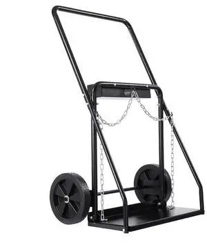 Dual Welding Cylinder Cart Oxygen Acetylene Tank Cart with 10" Solid Wheels