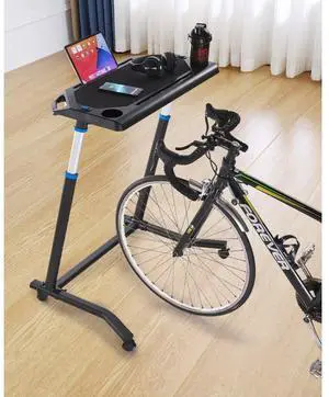 Mobile Cycling Desk Foldable Bike Trainer Fitness Desk with Lockable Wheel
