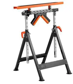 4-in-1 Polished Roller Stand Max Load 440 lb Adjustable 33-50 in for Woodworking