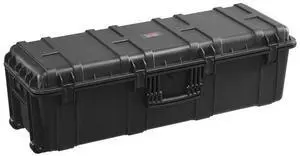 VEVOR Weatherproof Hard Case, Heavy Duty Protective Dry Box Case with Pre-Cut Foam & Retractable Pull Handles for Travel, Hunt, Military, Tactical, IP67 Waterproof Case for Cameras(112x41x34)