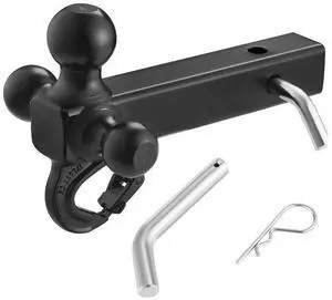 Trailer Hitch 2" Receiver 1-7/8" & 2" & 2-5/16" Tri-Ball Hitch with Hook