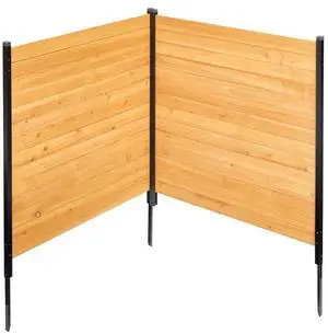 Wooden Privacy Fence 2 Panels Solid Air Conditioner Fence 38" W x 42" L