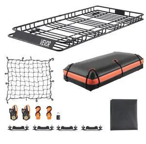 Universal Roof Rack Cargo Carrier Basket 84x39x4.1 in Car Top Luggage Holder Bag
