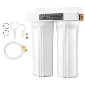 RV Water Filter System 2-Cartridge Water Filtration for Campers RVs Boats