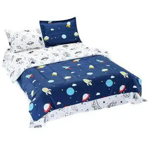 VEVOR Kids Comforter Set 5 Pieces Twin Bedding Set for Kid & Teen Space Printed