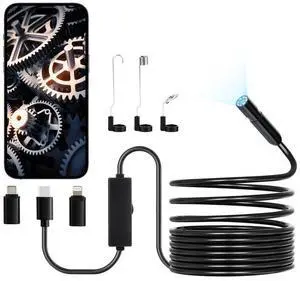 VEVOR Endoscope Camera 1920P HD Borescope for Android & IOS with 16.4FT Cable