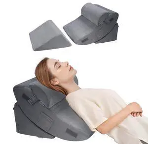 Orthopedic Bed Wedge Pillow 4 Pcs Adjustable for GERD Sleep Back Leg Neck