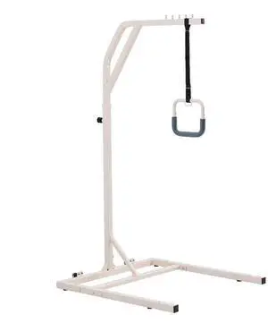 VEVOR Trapeze Bar for Bed Mobility, Height-Adjustable Free Standing Trapeze Bar with 2 Wheels, 300LBS Capacity Bed Pull Up Assist for Elderly Disabled, Ideal for Hospital, Nursing Home & Home Care