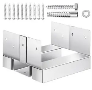 10 Pcs 6x6 Post Base Bracket Post Anchor for Concrete Inner Size 5.49x5.57 in