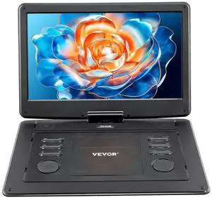 Portable DVD Player 15.6 inch HD Swivel Display Screen 4.5-5 H Built-in Battery