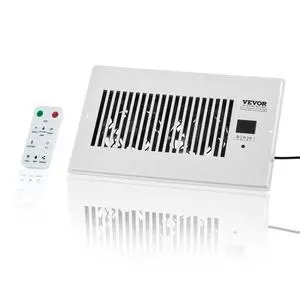 Quiet Register Booster Fan Heating/Cooling 6 x 10 inch with Remote White