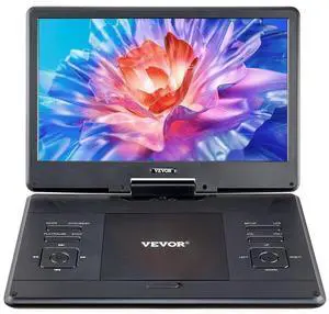 Portable DVD Player 14inch HD Swivel Display Screen 4.5-5 Hours Built-in Battery