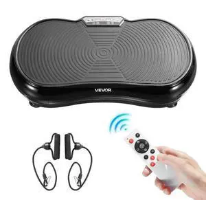 Vibration Plate Exercise Machine Full Body Shaker Fitness Platform Black