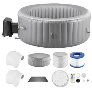 Inflatable Hot Tub 4 to 6 Person Capacity 81.9 x 26in Round Portable Outdoor Spa