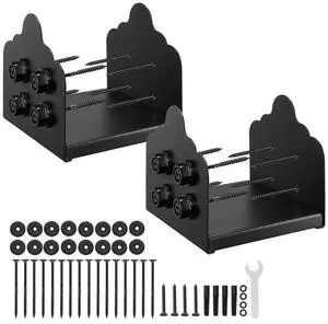 2 Pack 8x8 Post Base Brackets Wood Fence Post Anchor Inner Size 7.9x7.5 inch