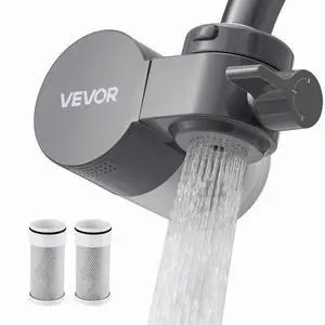 Faucet Mount Water Filters Sink Water Purifier for Kitchen Gray Horizontal