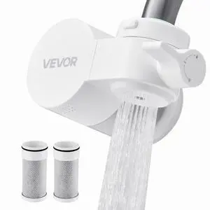 Faucet Mount Water Filters Sink Water Purifier for Kitchen White Horizontal