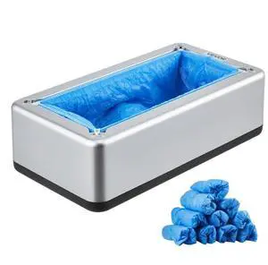 Shoe Cover Dispenser Fits Up to US 11 with 100 Disposable Plastic Covers