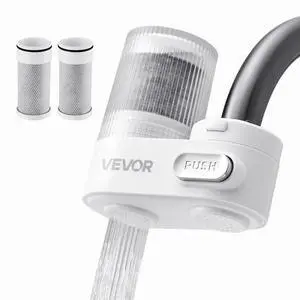 Faucet Mount Water Filters Sink Water Purifier for Kitchen White Vertical