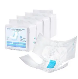 VEVOR Adult Briefs with Adhesive Tabs Incontinence Briefs for Men Women M Size