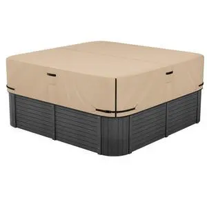 Outdoor Hot Tub Cover 85 x 85 x 20 Inch Weatherproof and Waterproof Brown