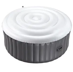 Inflatable Hot Tub Cover 5.4ft Round Lid Weatherproof and Waterproof White