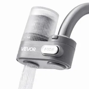 Faucet Mount Water Filter Sink Water Purifier for Kitchen Vertical Gray