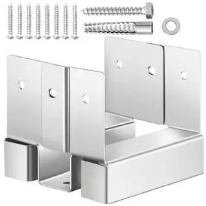 1 Pack 4x4 Post Base Bracket Post Anchor for Concrete Inner Size 3.53x3.56 in