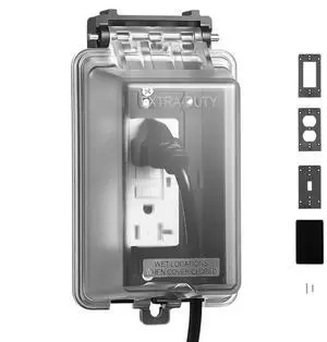 Outdoor Outlet Cover 1-Gang Lockable Weatherproof Electrical Outlet Cover