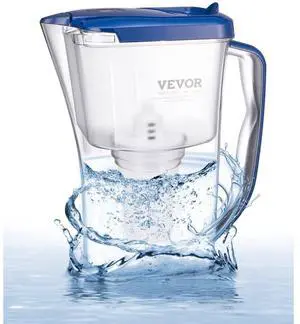 Water Filter Pitcher 9 Cup 5-stage Water Filter Dispenser 40 Gallons No BPA