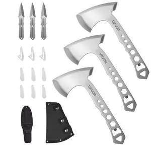 Throwing Axes and Tomahawks 3 Pack Hatchet Axes and 3 Pack Knives Throwing Set