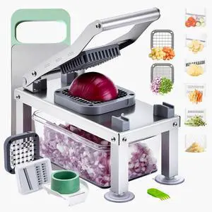 Vegetable Chopper Mandoline Slicer All-in-1 Food Veggie Cutter 8 Blades