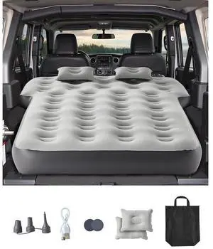Car Air Mattress Inflatable Car Camping Travel Bed Sleeping Pad Built in Pump