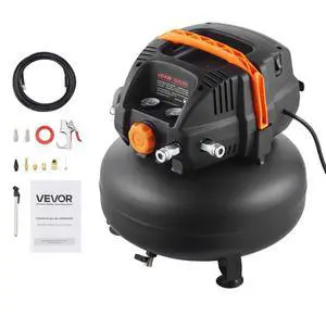 VEVOR 6 Gallon Air Compressor 1.7HP 2.3CFM @ 90PSI with 12-Piece Accessory Kit