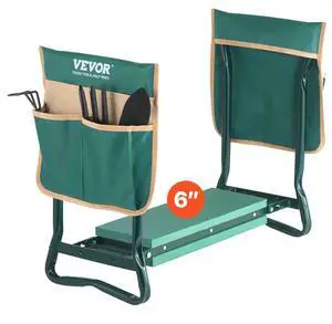 Garden Kneeler and Seat 6" EVA Pad Folding Garden Stool Heavy Duty Garden Bench