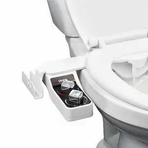 Bidet Attachment for Toilet Hot and Cold Dual Nozzles Adjustable Pressure