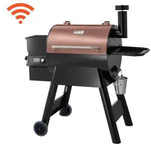 Wood Pellet Grill Smoker Outdoor Electric BBQ Grills 575 Sq.in Cook Area