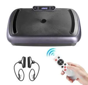 Vibration Plate Exercise Machine Whole Body Shaker Fitness Platform Black Vibration Plate Exercise Machine Whole Body Shaker Fitness Platform Black