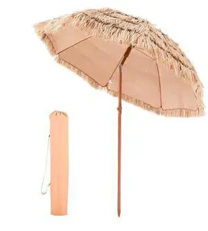 Tiki Umbrella Thatched Patio Umbrella 6 ft Poolside Patio Beach Umbrella