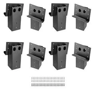 Compound Angle Platform Brackets Fit 3.5x3.5 In / 88.9x88.9 mm Lumber 8 Pcs