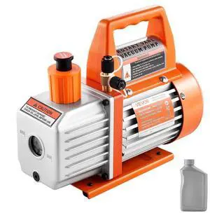 AC Vacuum Pump 3.5 CFM HVAC Single Stage Rotary Vane Vacuum Pump Oil Included