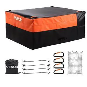 Truck Bed Cargo Bag 51.18 x 40.16 x 21.85 in (26 Cu. ft) with Net & Carabiners