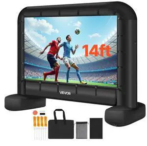 VEVOR 14 ft Inflatable Movie Screen 16:9 600D Movie Projection with Portable Bag