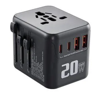 Universal Travel Adapter International 5 in 1 USB AC Wall Charger Power Plug